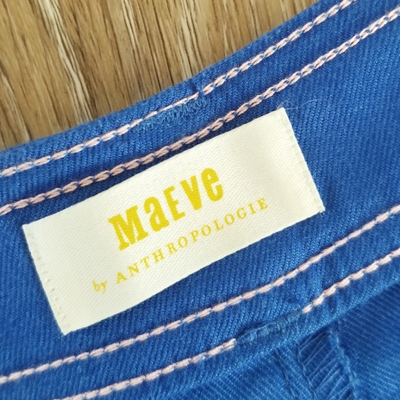 Maeve Anthropologie NWT The Ettie High-Rise Crop Wide-Leg Flare Pants Blue sz 29 - Picture 12 of 16